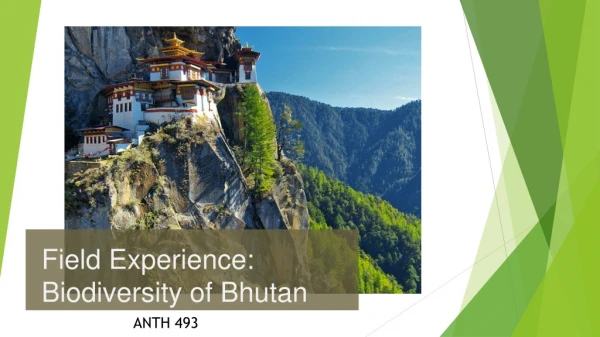 Field Experience: Biodiversity of Bhutan