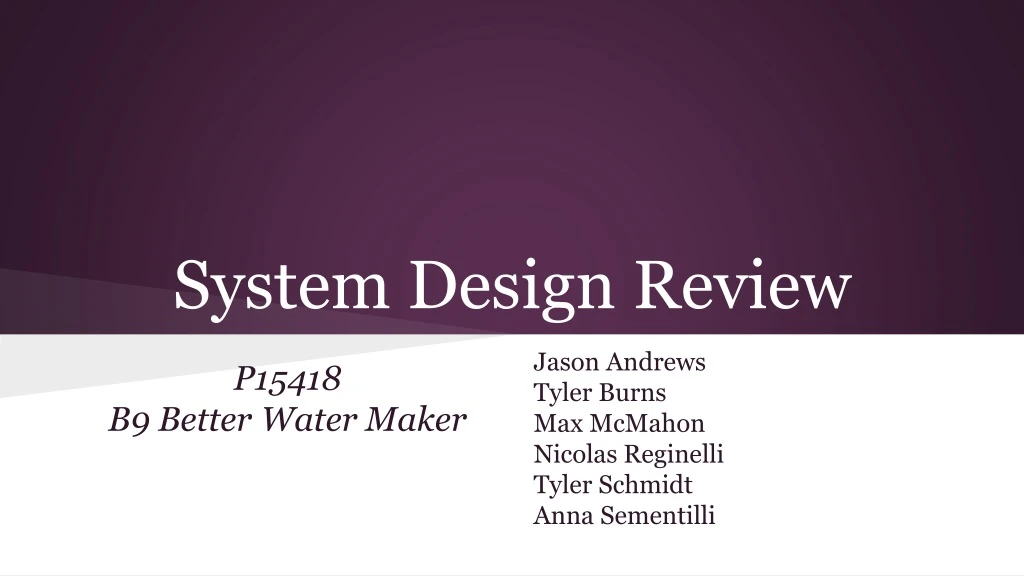 system design review