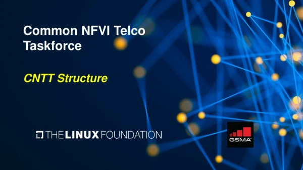 Common NFVI Telco Taskforce CNTT Structure