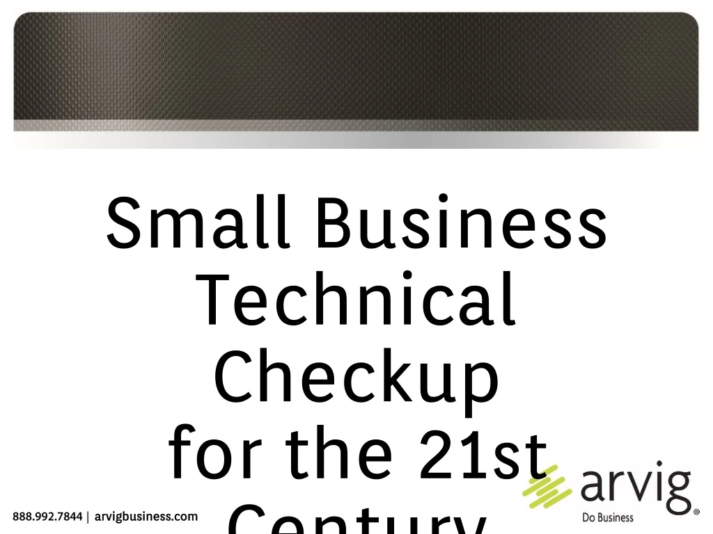 small business technical checkup
