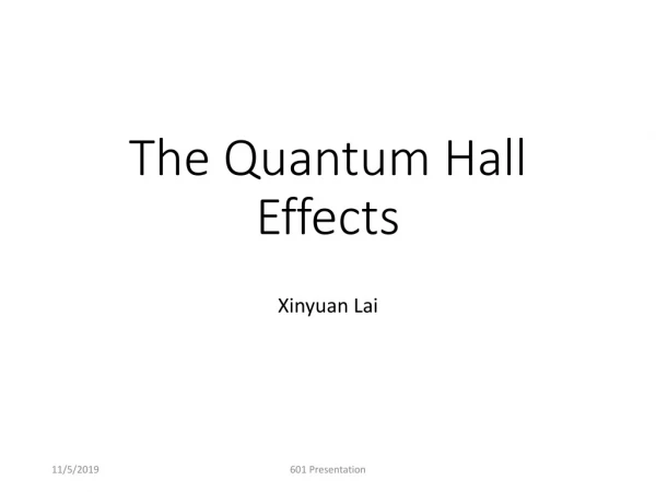 The Quantum Hall Effects