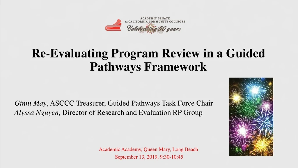 re evaluating program review in a guided pathways framework