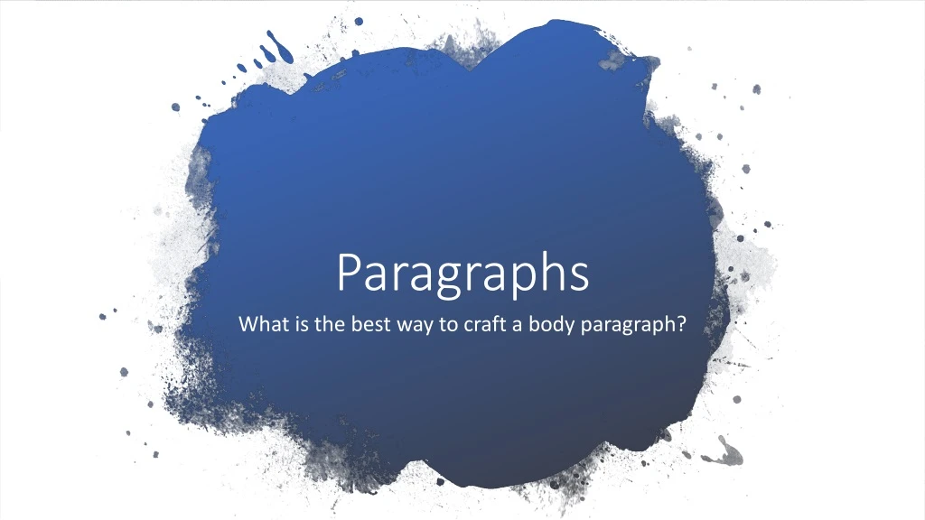 paragraphs