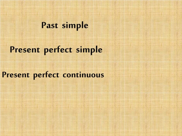 Past simple