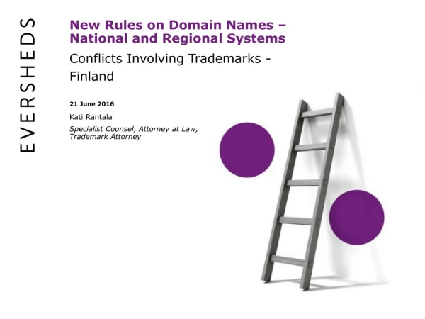 New Rules on Domain Names – National and Regional Systems