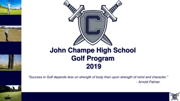 John Champe High School Golf Program 2019