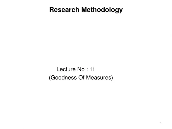 Research Methodology