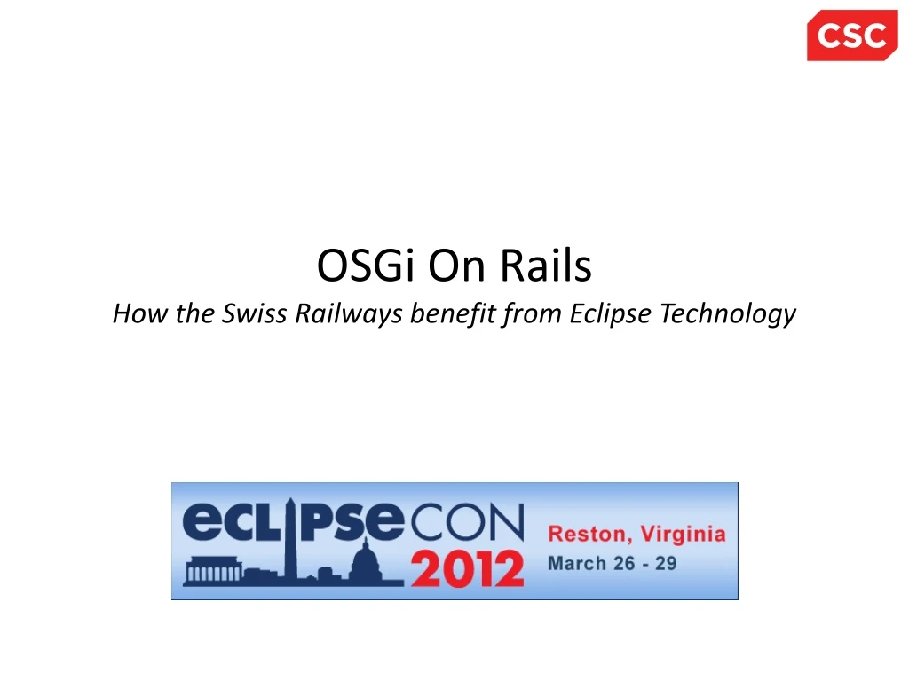 osgi on rails how the swiss railways benefit from eclipse technology