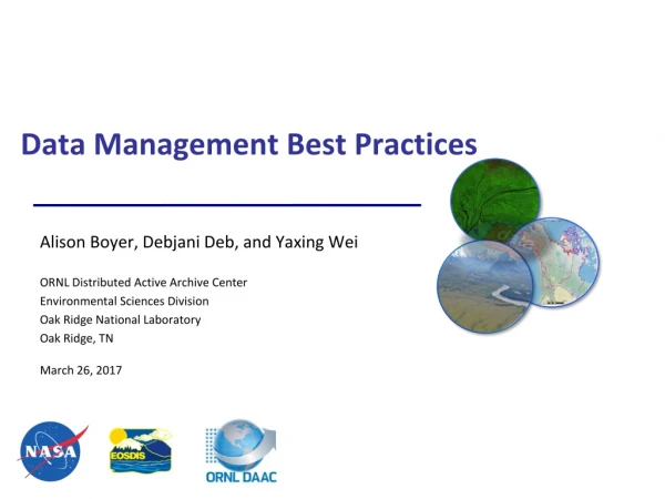 Data Management Best Practices