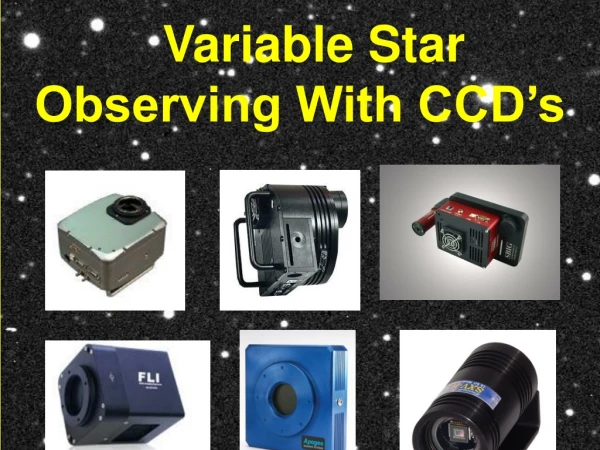 Variable Star Observing With CCD’s