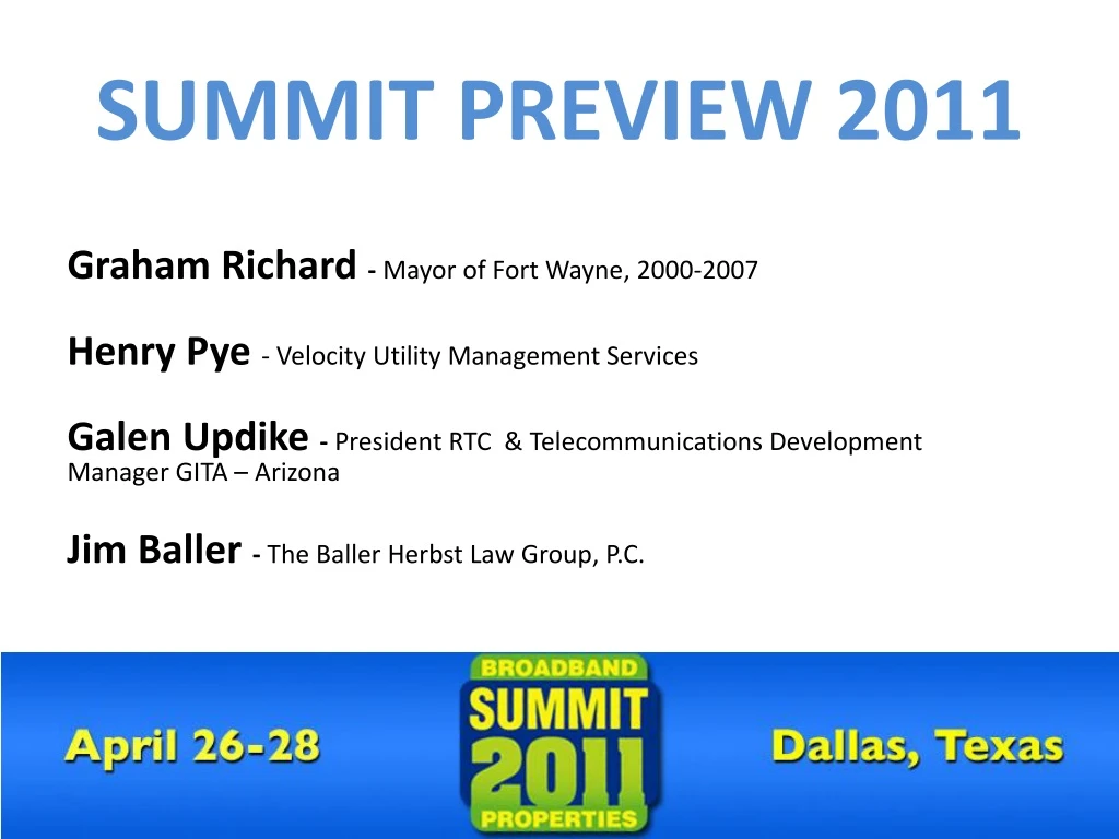 summit preview 2011