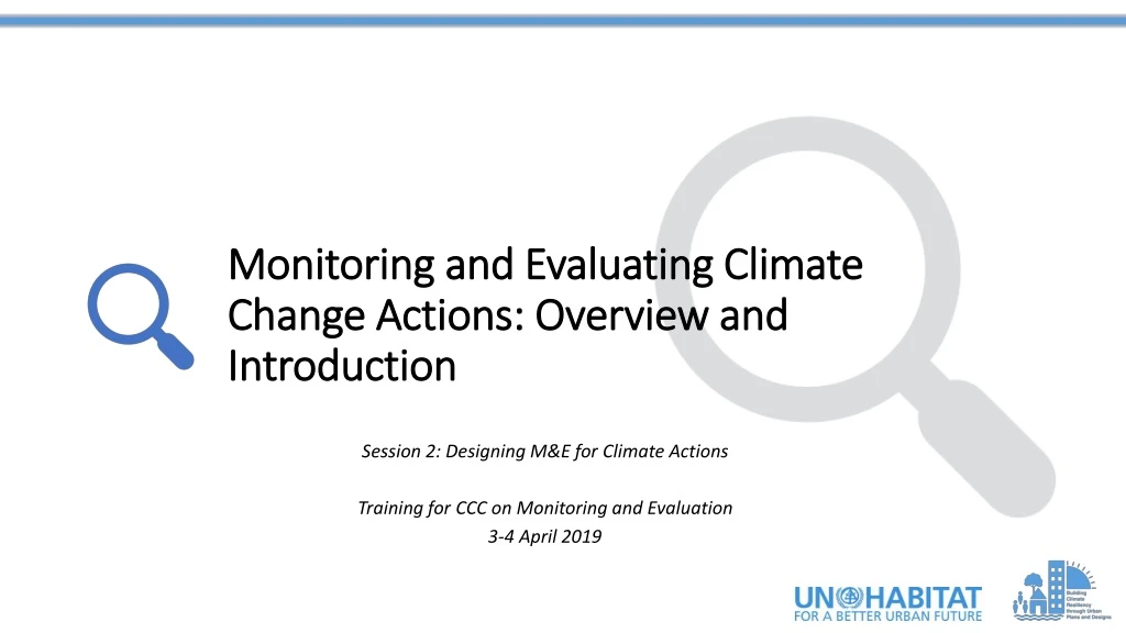 monitoring and evaluating climate change actions overview and introduction
