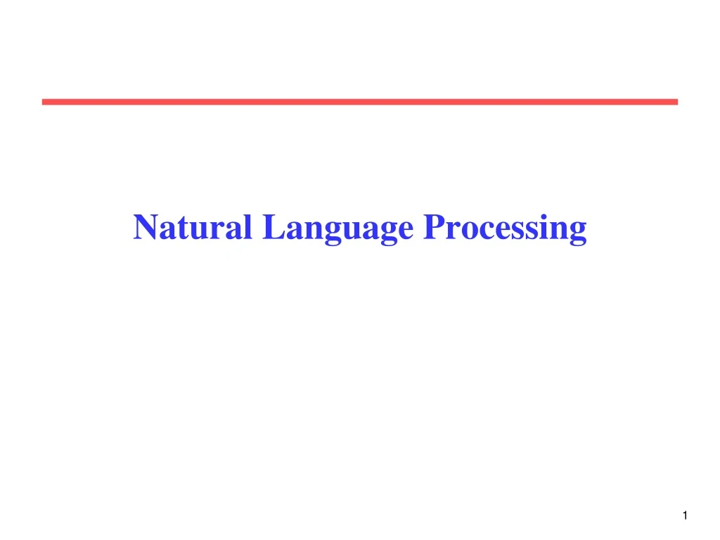 natural language processing