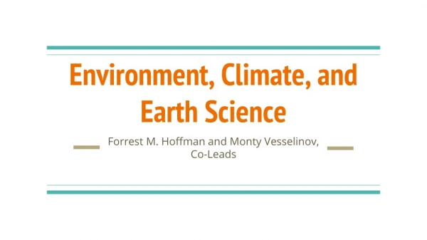 Environment, Climate, and Earth Science