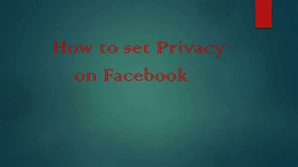 How to set privacy on Facebook?
