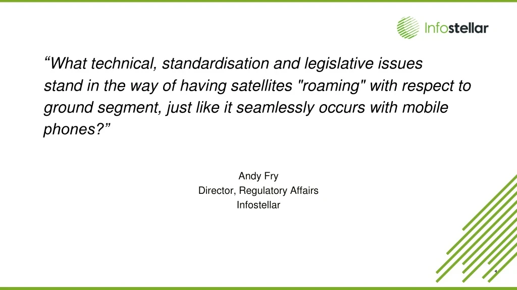 andy fry director regulatory affairs infostellar