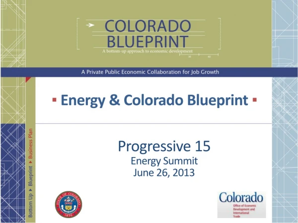 ? Energy &amp; Colorado Blueprint ?