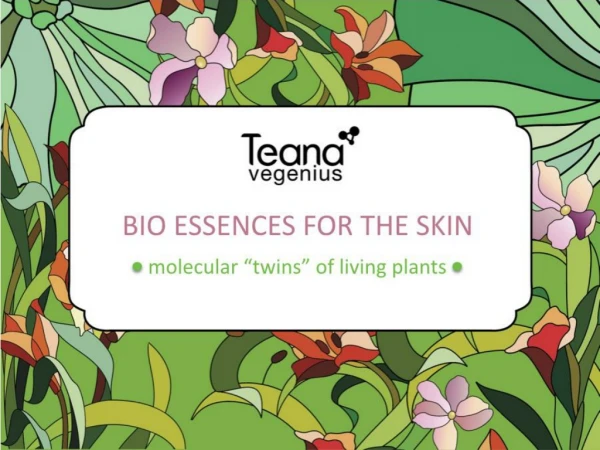 BIO ESSENCES FOR THE SKIN – A NEW SOLUTION IN COSMETOLOGY