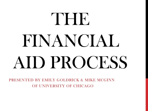 The Financial Aid Process