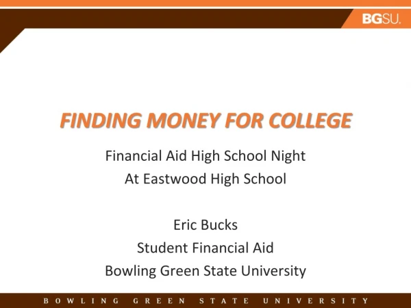 Finding money for college