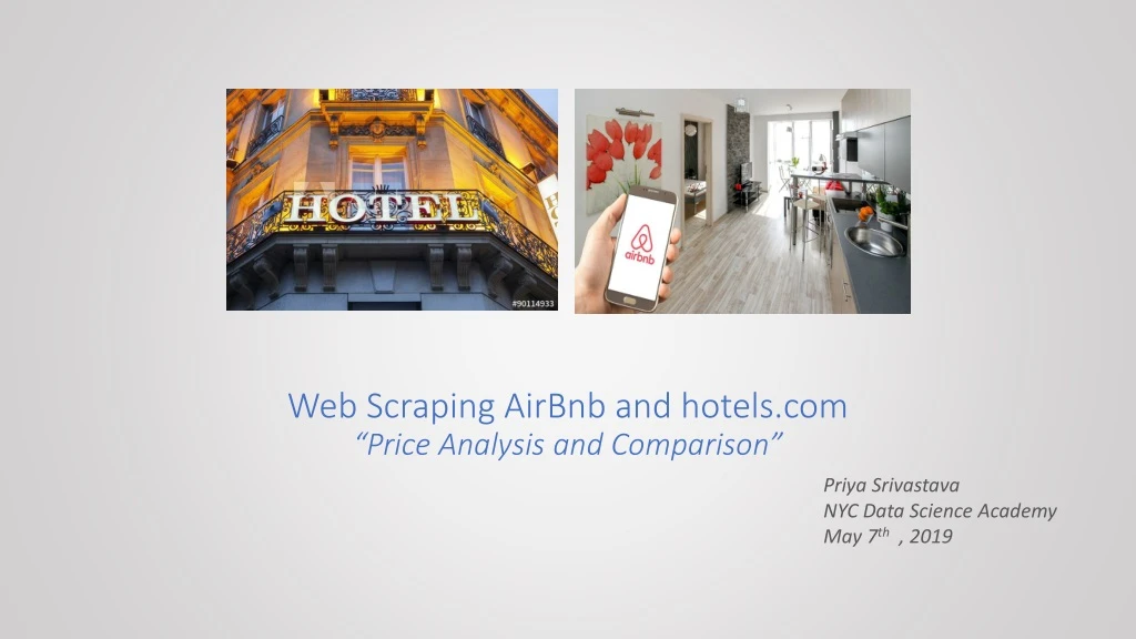 web scraping airbnb and hotels com price analysis and comparison