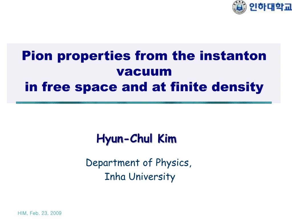 pion properties from the instanton vacuum in free