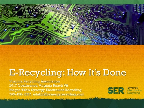 E-Recycling: How It’s Done