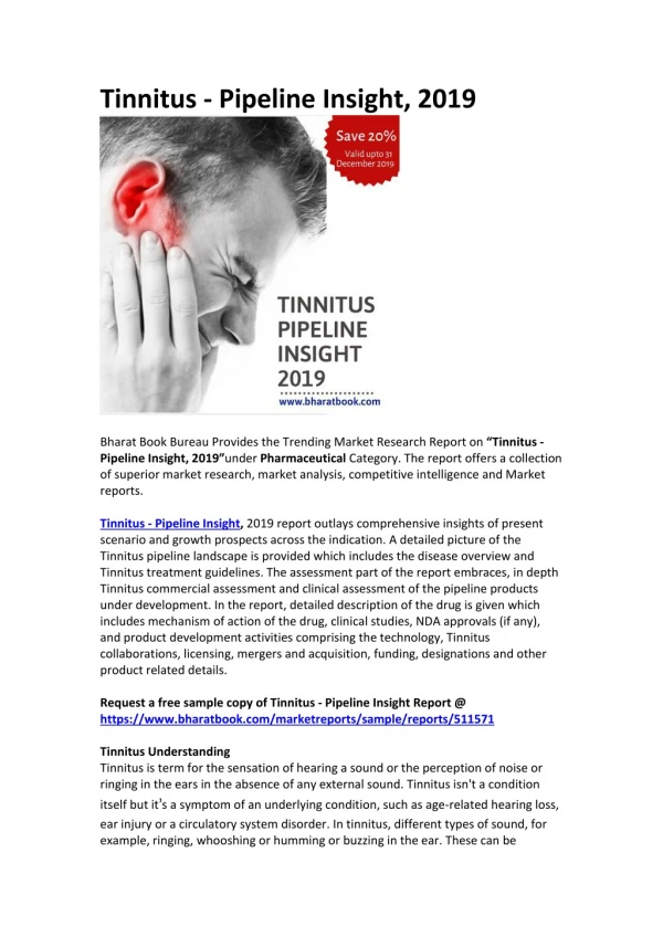 tinnitus pipeline insight 2019