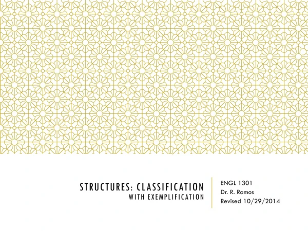 Structures: Classification with Exemplification