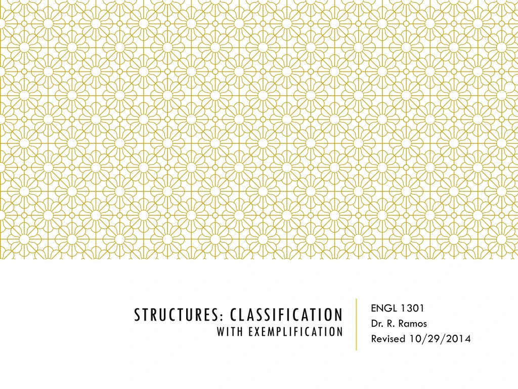 structures classification with exemplification