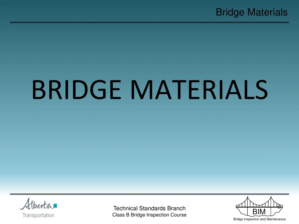 bridge materials