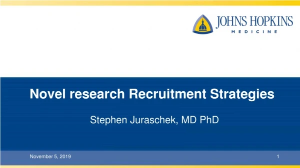 Novel research Recruitment Strategies