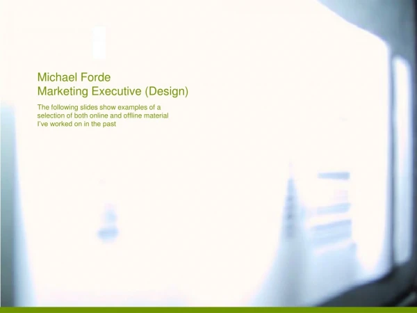 Michael Forde Marketing Executive (Design)