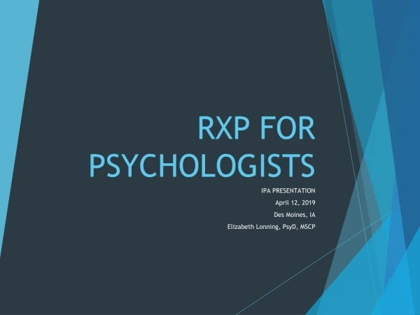 RXP FOR PSYCHOLOGISTS
