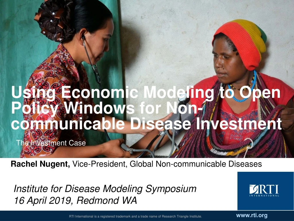 using economic modeling to open policy windows for non communicable disease investment