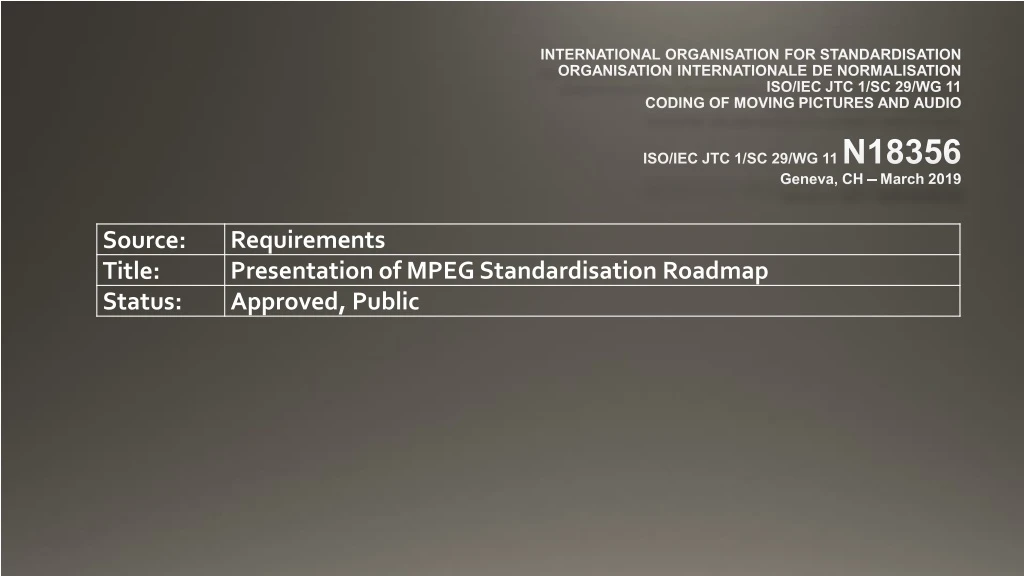 international organisation for standardisation