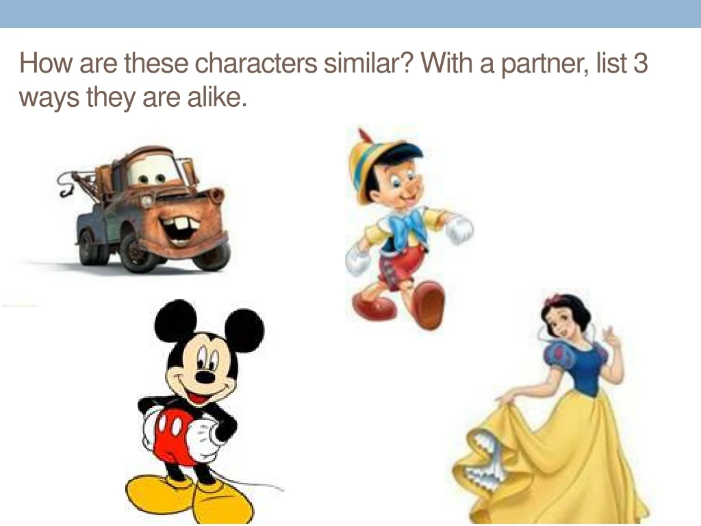 how are these characters similar with a partner list 3 ways they are alike