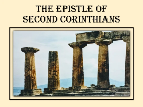 The Epistle of Second Corinthians
