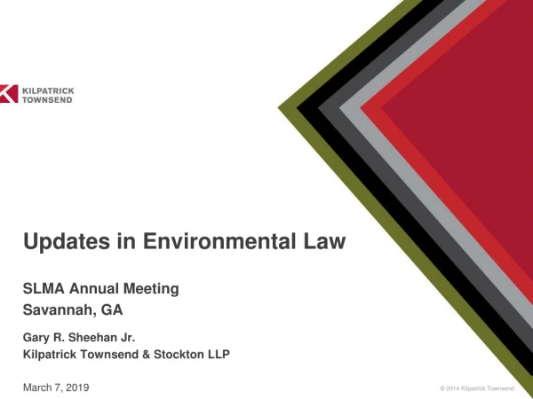 Updates in Environmental Law