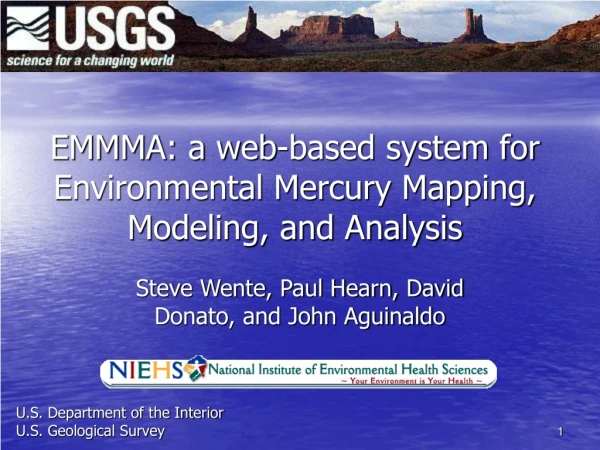 EMMMA: a web-based system for Environmental Mercury Mapping, Modeling, and Analysis