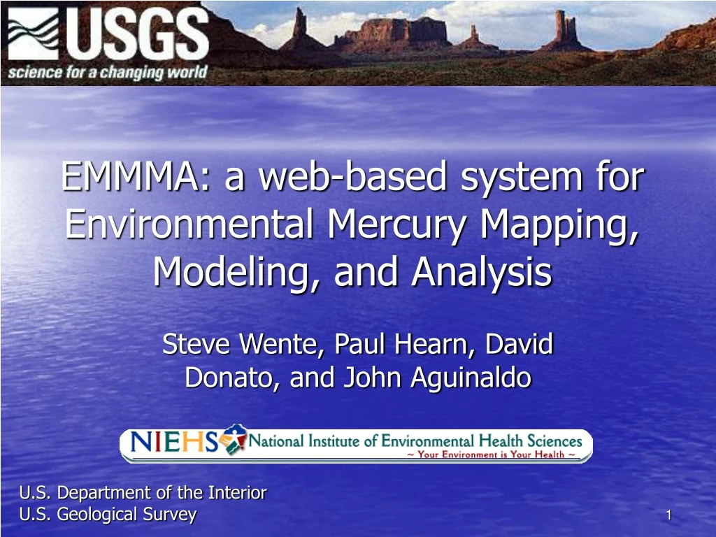 emmma a web based system for environmental mercury mapping modeling and analysis