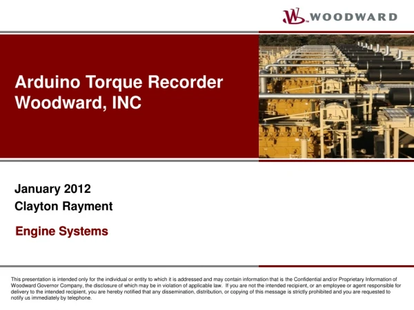 Arduino Torque Recorder Woodward, INC