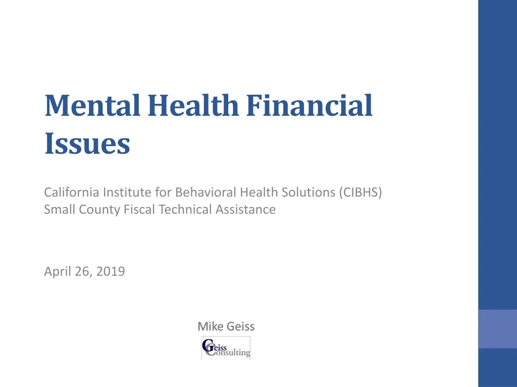 mental health financial issues