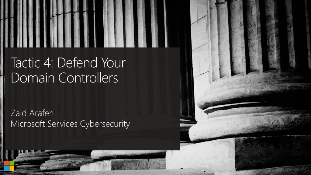 tactic 4 defend your domain controllers