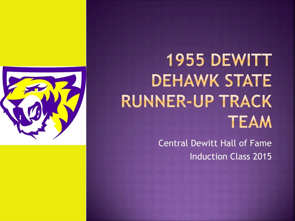 1955 dewitt dehawk state runner up track team