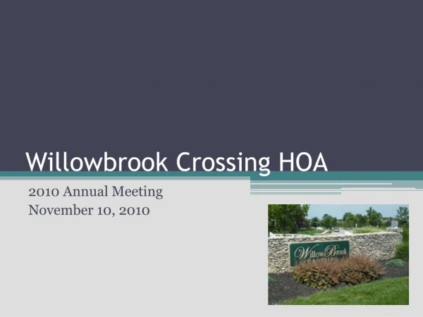 Willowbrook Crossing HOA