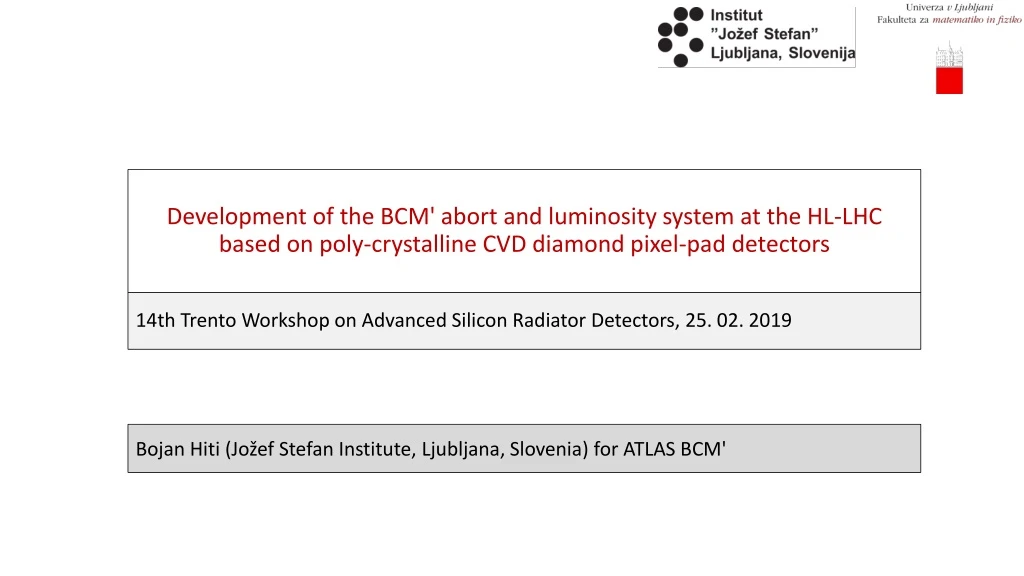 development of the bcm abort and luminosity