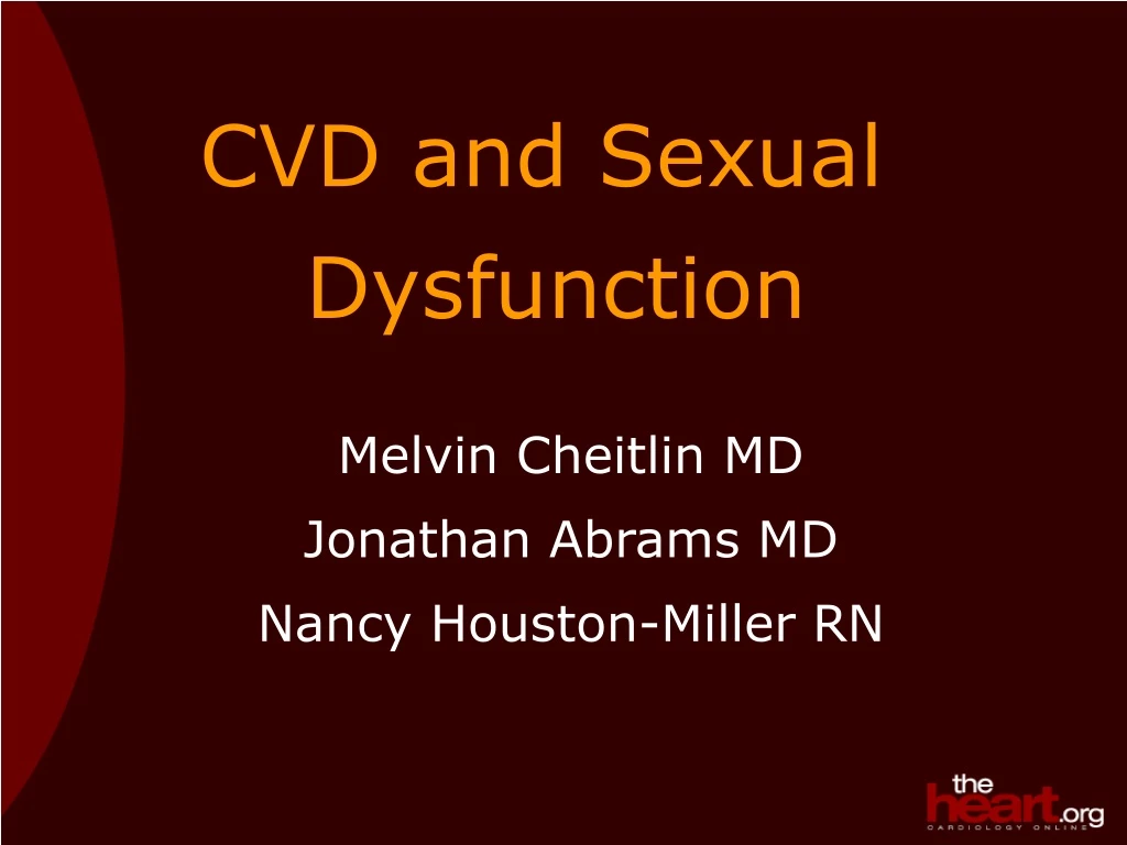 cvd and sexual dysfunction