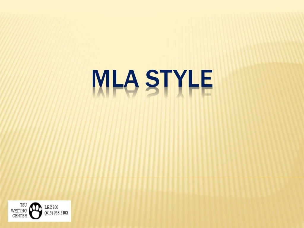 mla style