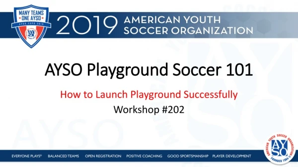 AYSO Playground Soccer 101